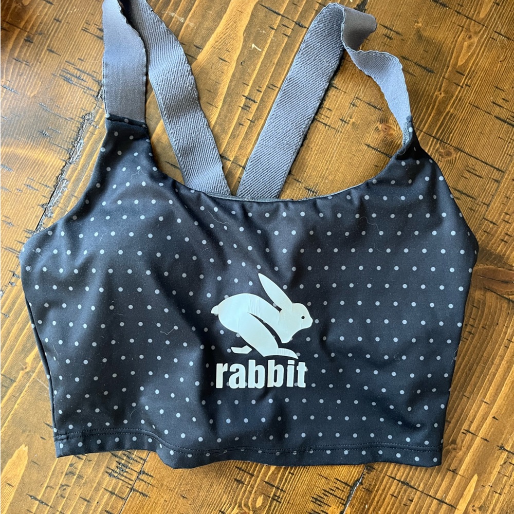 Rabbit Black and Grey Crop Top